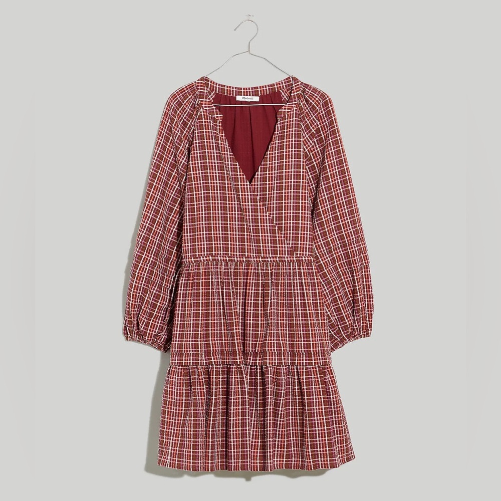Madewell size Small Seersucker Wrap Mini Dress